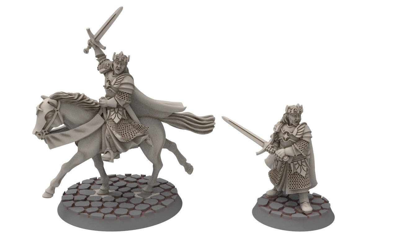 Ornor - Aethelion, King of the Lost Kingdom of the North,  Dune Din, Misty Mountains, miniatures for wargame D&D, Lotr...