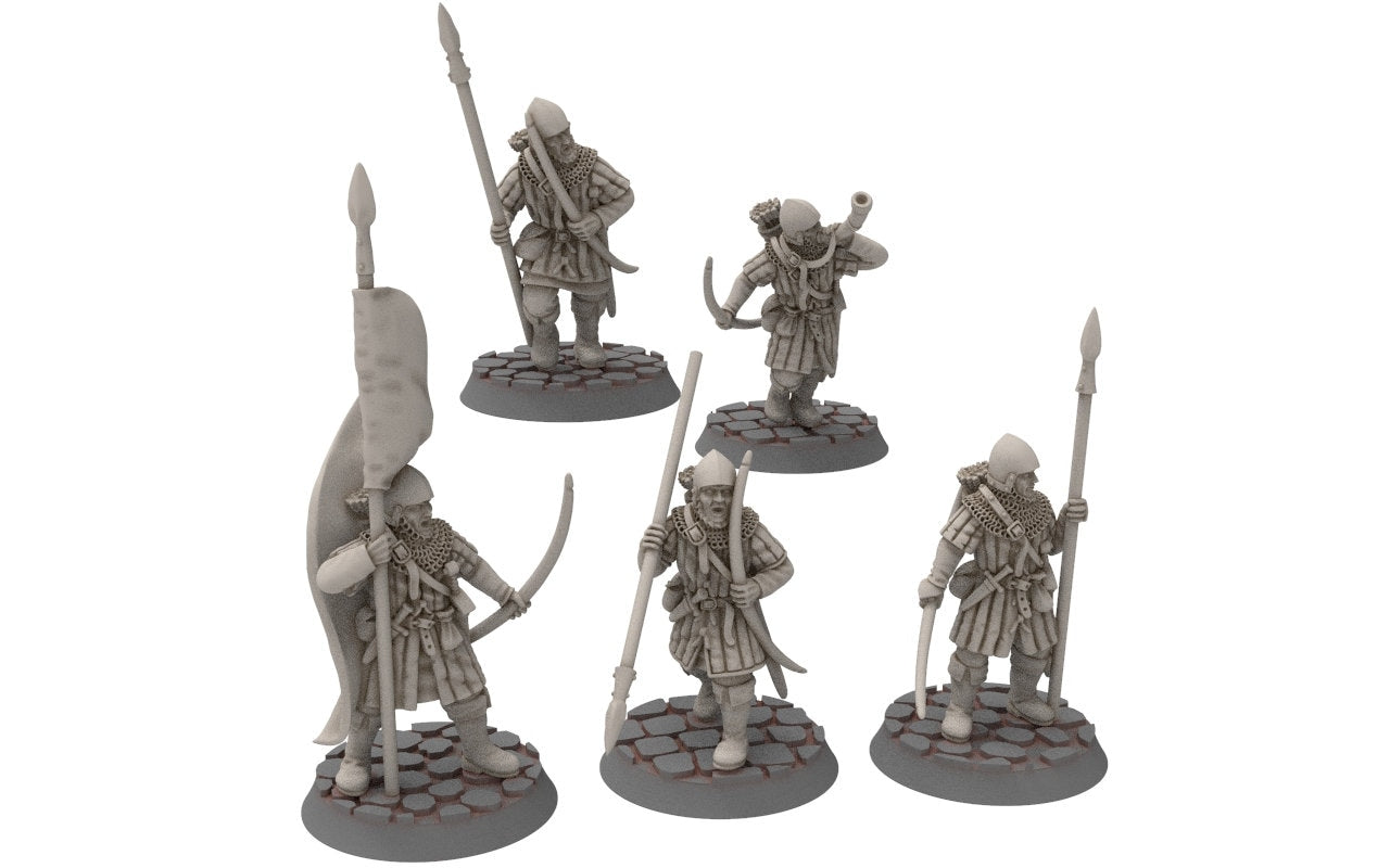 Gandor - Fief levy bowmen, minis for wargame D&D, Lotr...