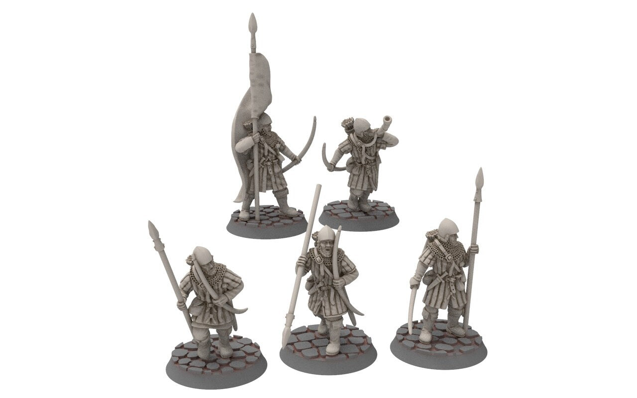 Gandor - Fief levy bowmen, minis for wargame D&D, Lotr...