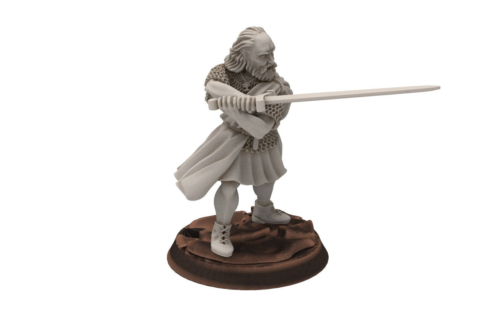 Gandor - Fief levy clan men Warrior highlander, minis for wargame D&D, Lotr...