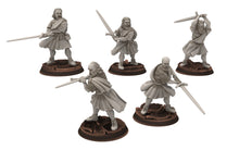 Load image into Gallery viewer, Gandor - Fief levy clan men Warrior Leader highlander, minis for wargame D&amp;D, Lotr...
