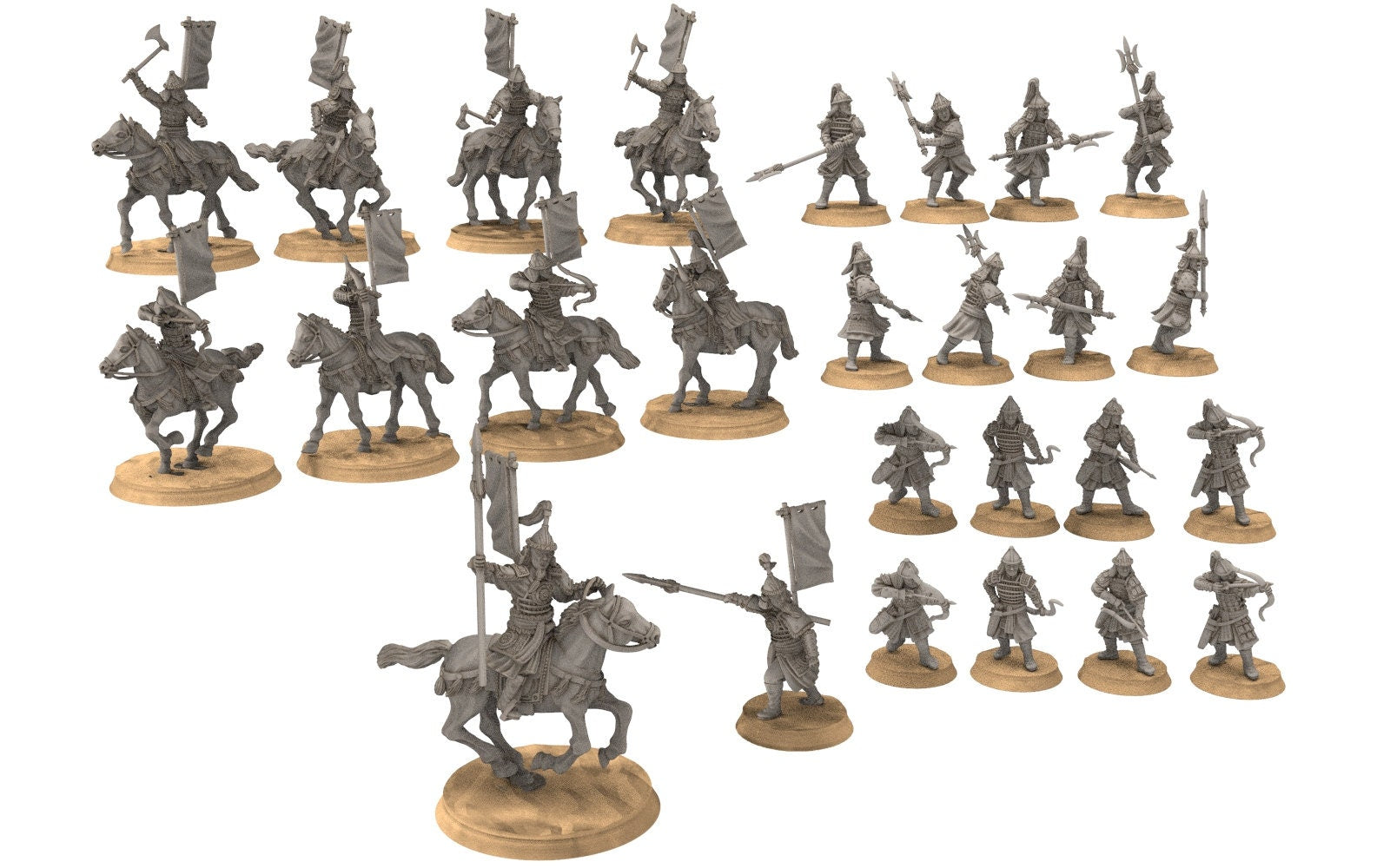 Kandahar - Kheshig Army bundle golden horde, fell dark lords humans, Kandahar, Khwarezm, oriental, Rhur, miniatures for wargame D&D, Lotr...