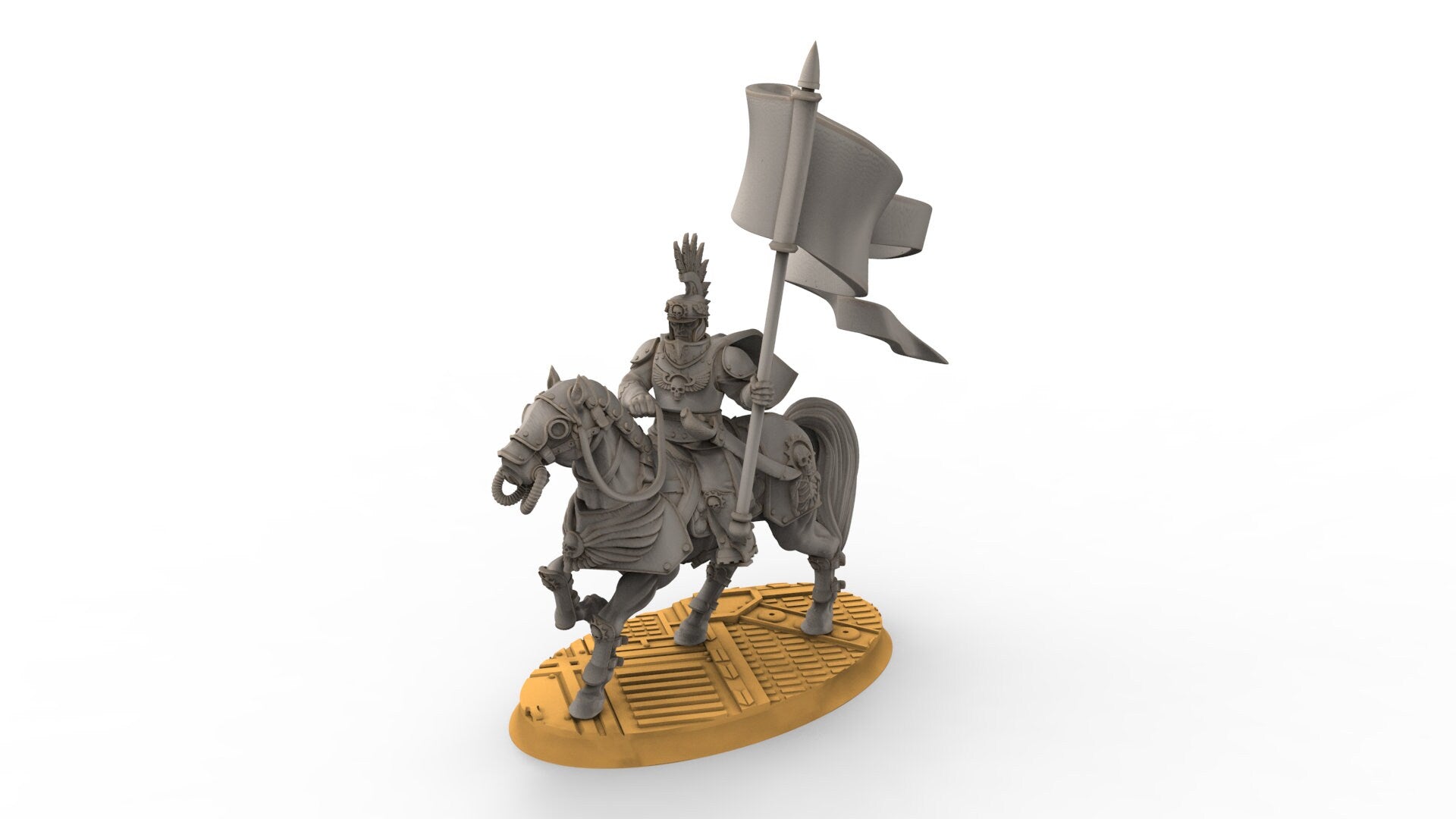 Grimguard - Banner guard, empire post apocalyptique, utilisable pour tabletop wargame.