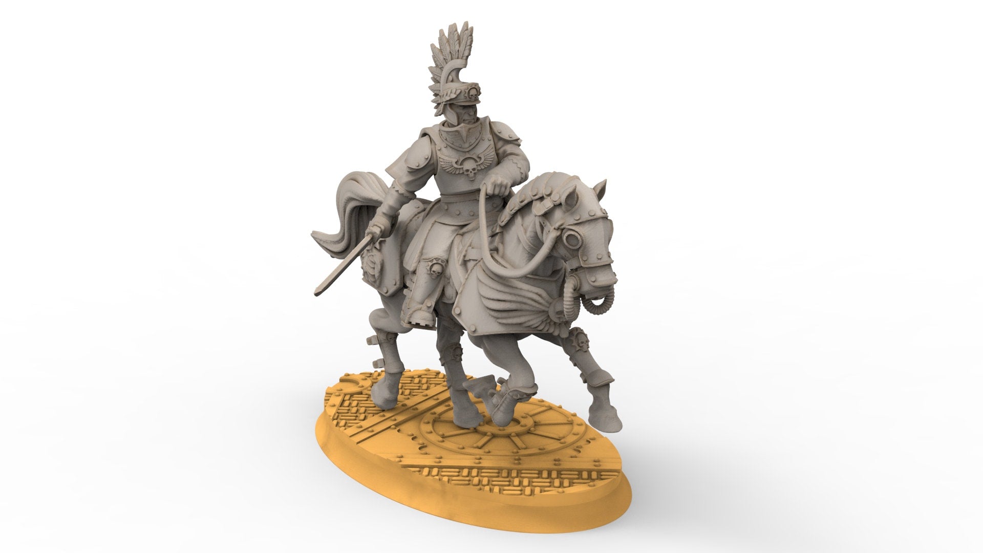 Grimguard - Lord Commander, empire post apocalyptique, utilisable pour tabletop wargame.