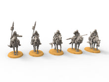 Load image into Gallery viewer, Grimguard - Cavalry with Spears, empire post apocalyptique, utilisable pour tabletop wargame.
