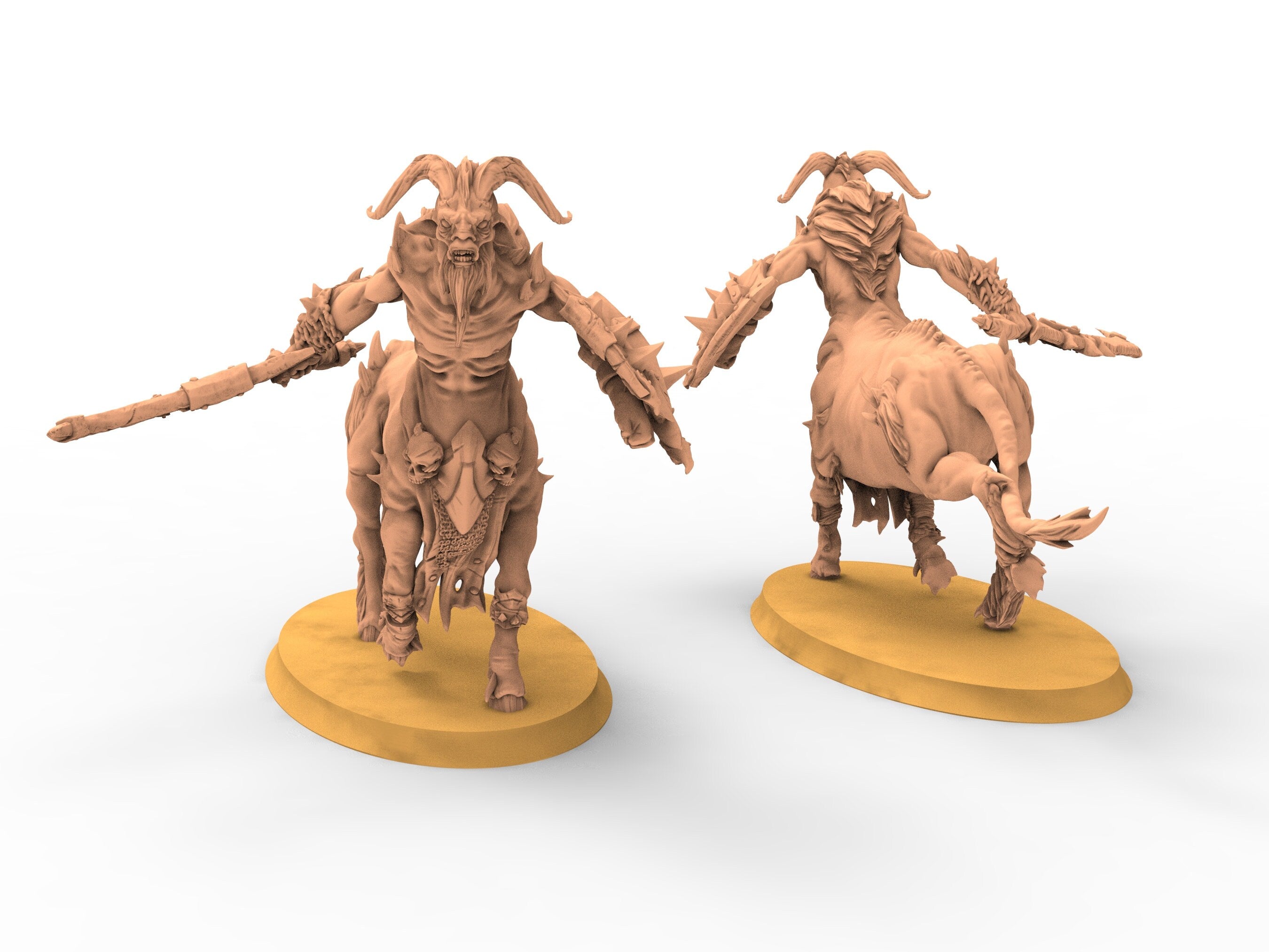 Beastmen - Centaurs with blade Beastmen warriors of Chaos