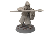 Load image into Gallery viewer, Wildmen - Wildmen heavy infantry with spears, Dun warriors warband, Middle rings miniatures for wargame D&amp;D, Lotr... Medbury miniatures
