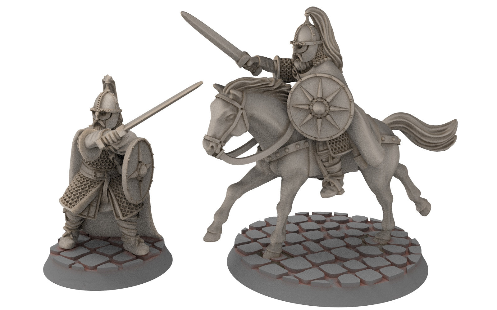 Rohan - Riders of Warhorses Captain King guards, Knight of Rohan,  the Horse-lords,  rider of the mark,  minis for wargame D&D, Lotr...