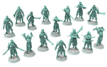Load image into Gallery viewer, Dark city - Torture Bundle warriors Army Dark elves raiders eldar drow, 450pts Modular convertible 3D printed miniatures
