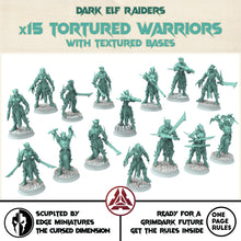 Load image into Gallery viewer, Dark city - x15 Tortured warriors Dark elves raiders eldar drow, Modular convertible 3D printed miniatures
