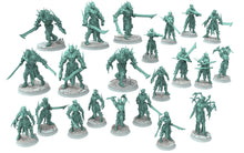 Load image into Gallery viewer, Dark city - Torture Bundle warriors Army Dark elves raiders eldar drow, 450pts Modular convertible 3D printed miniatures

