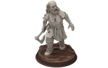 Load image into Gallery viewer, Wildmen - Wildmen light infantry with shields, Dun warriors warband, Middle rings miniatures for wargame D&amp;D, Lotr... Medbury miniatures
