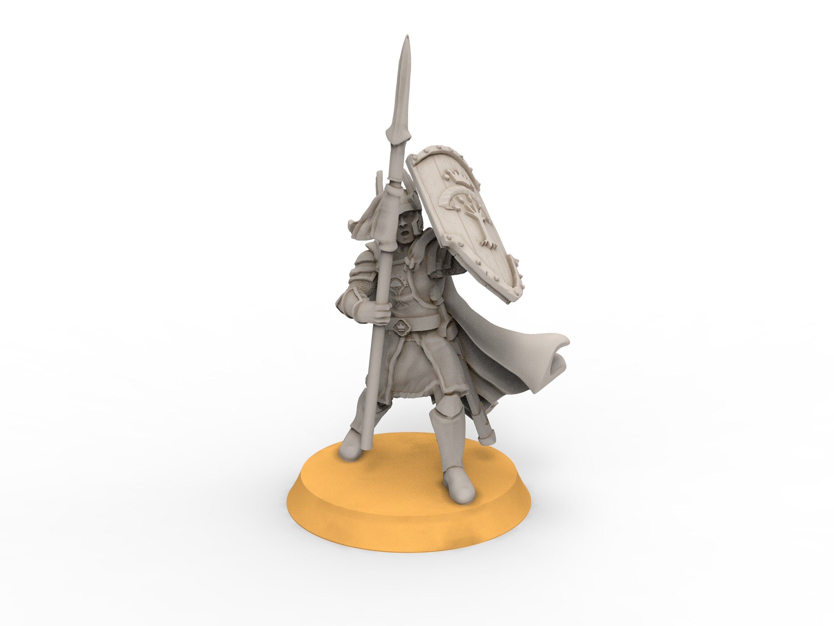 Gandor - Old Spearmen, minis for wargame D&D, SDA...