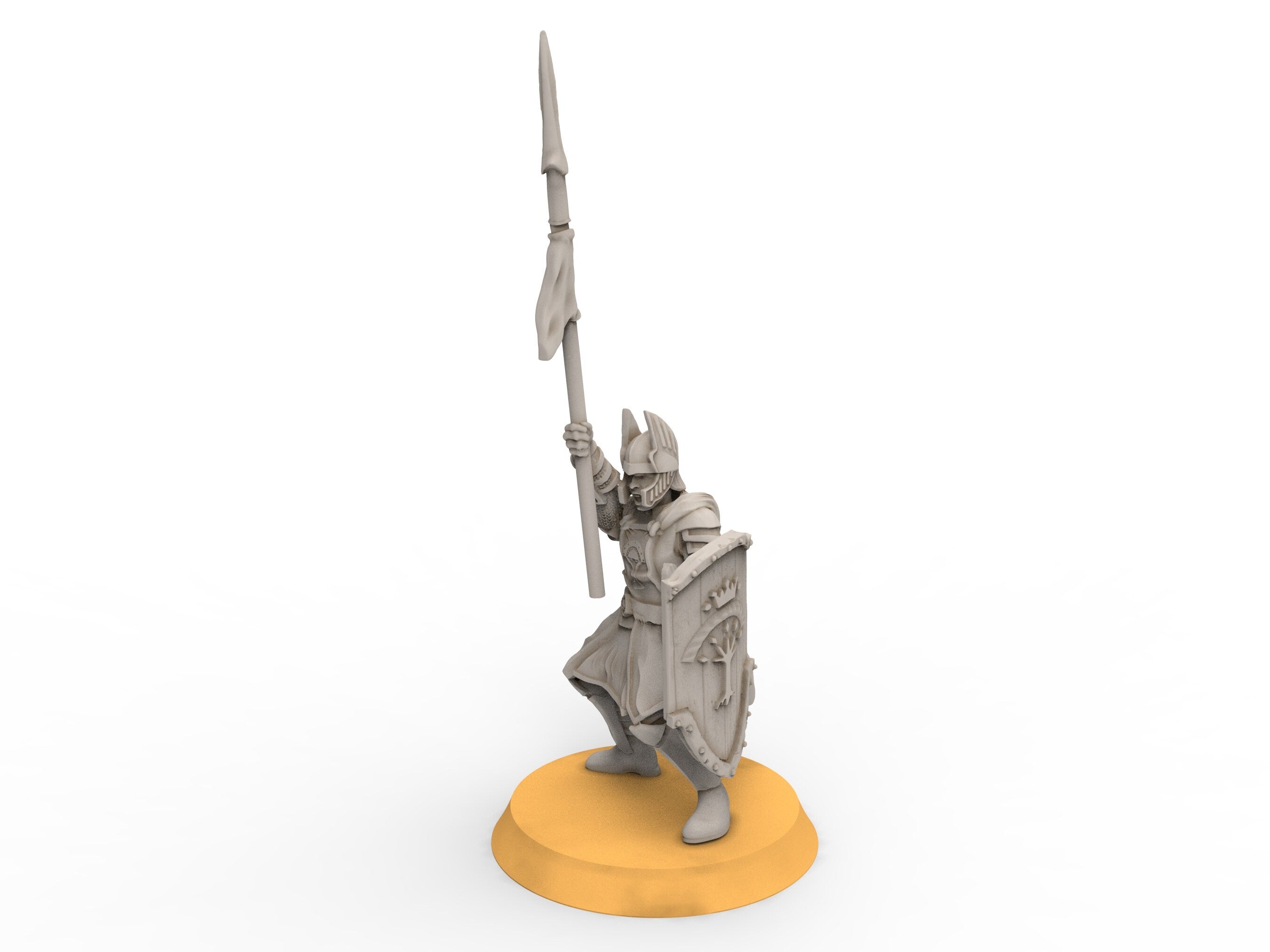 Gandor - Old Spearmen, minis for wargame D&D, SDA...