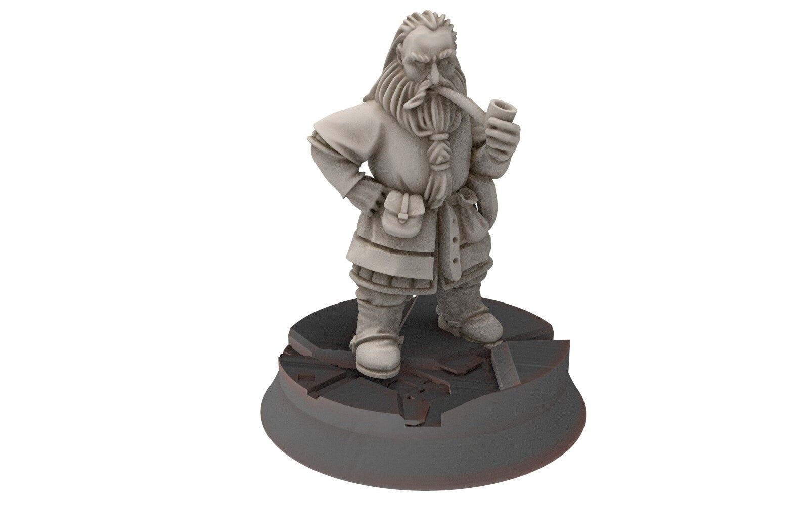 Dwarves - Dwarf with pipe, The Dwarfs of The Mountains, for Lotr, Medbury miniatures