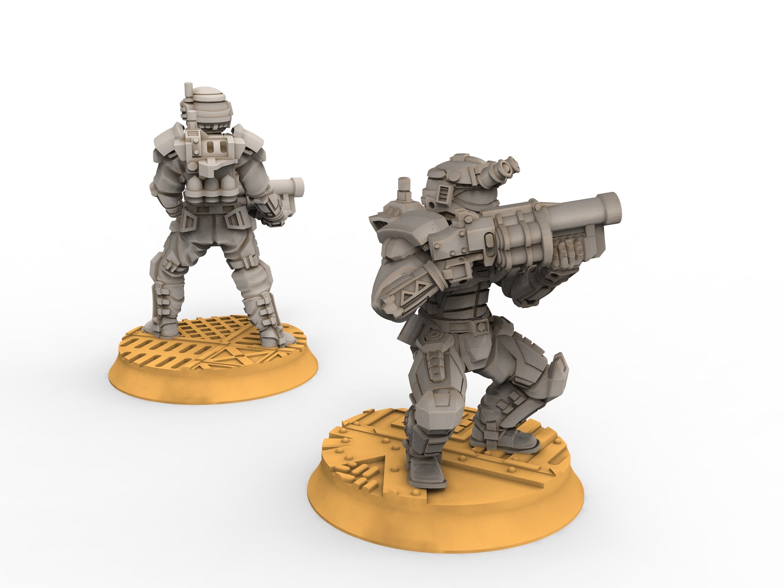 Rundsgaard -  Grenade Launcher Elite Creed Guard, infanterie impériale, empire post apocalyptique, utilisable pour tabletop wargame.