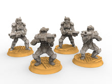 Load image into Gallery viewer, Rundsgaard -  Grenade Launcher Elite Creed Guard, infanterie impériale, empire post apocalyptique, utilisable pour tabletop wargame.
