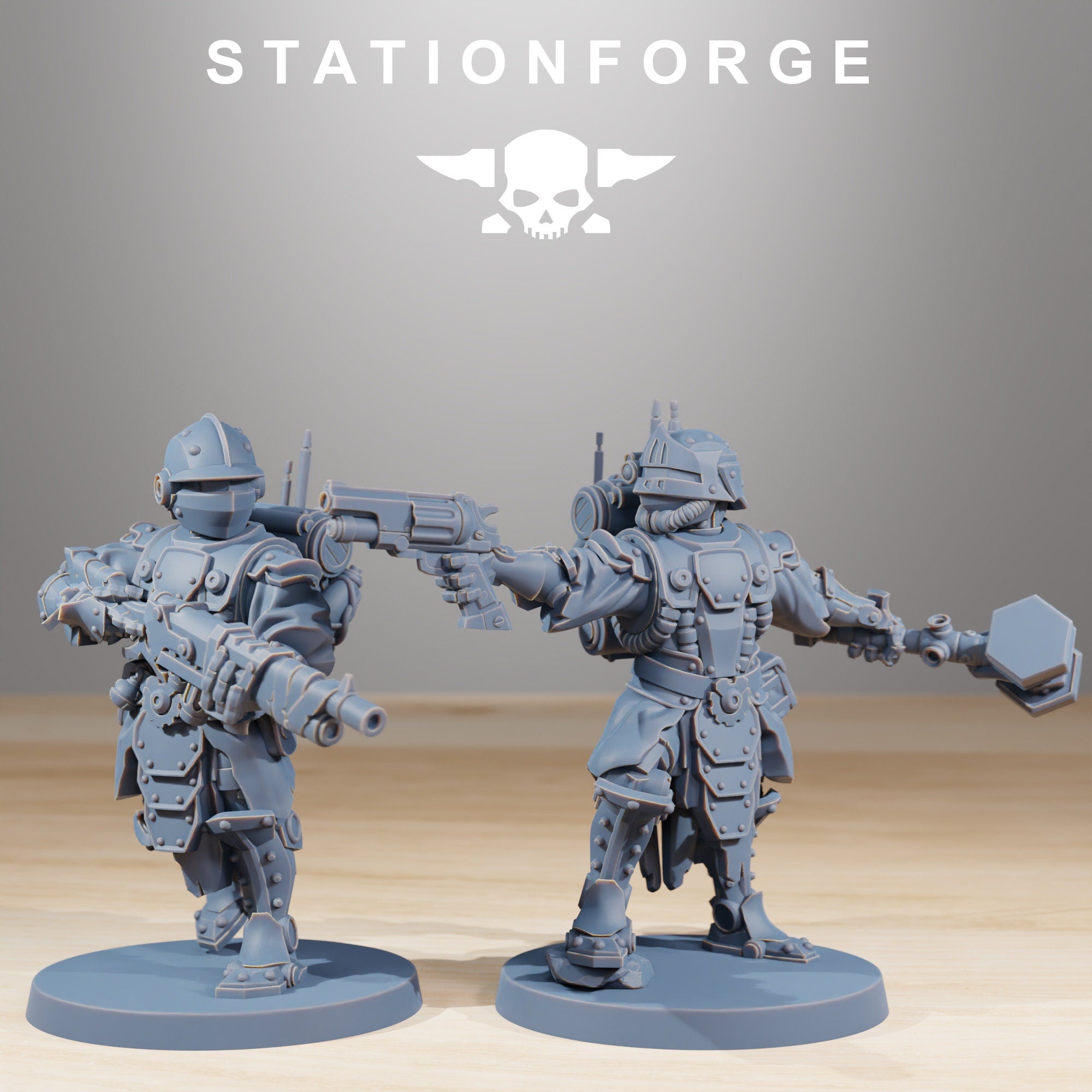 Scavenger Frontliners Infantry, mechanized infantry, post apocalyptic empire, usable for tabletop wargame.