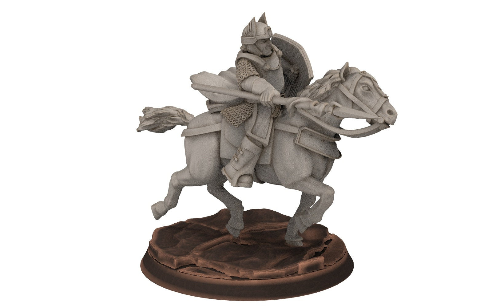 Gandor - Old Cavalry of the west hight humans, modular convertible minis for wargame D&D, Lotr... Quatermaster3D miniatures