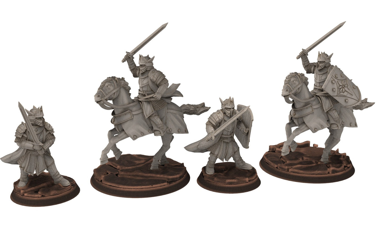 Gandor - Old King of the west hight humans, minis for wargame D&D, Lotr... Quatermaster3D miniatures