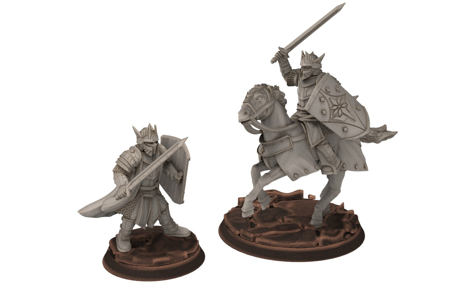 Gandor - Old King of the west hight humans, minis for wargame D&D, Lotr... Quatermaster3D miniatures