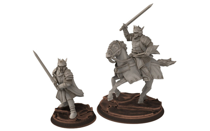 Gandor - Old King of the west hight humans, minis for wargame D&D, Lotr... Quatermaster3D miniatures