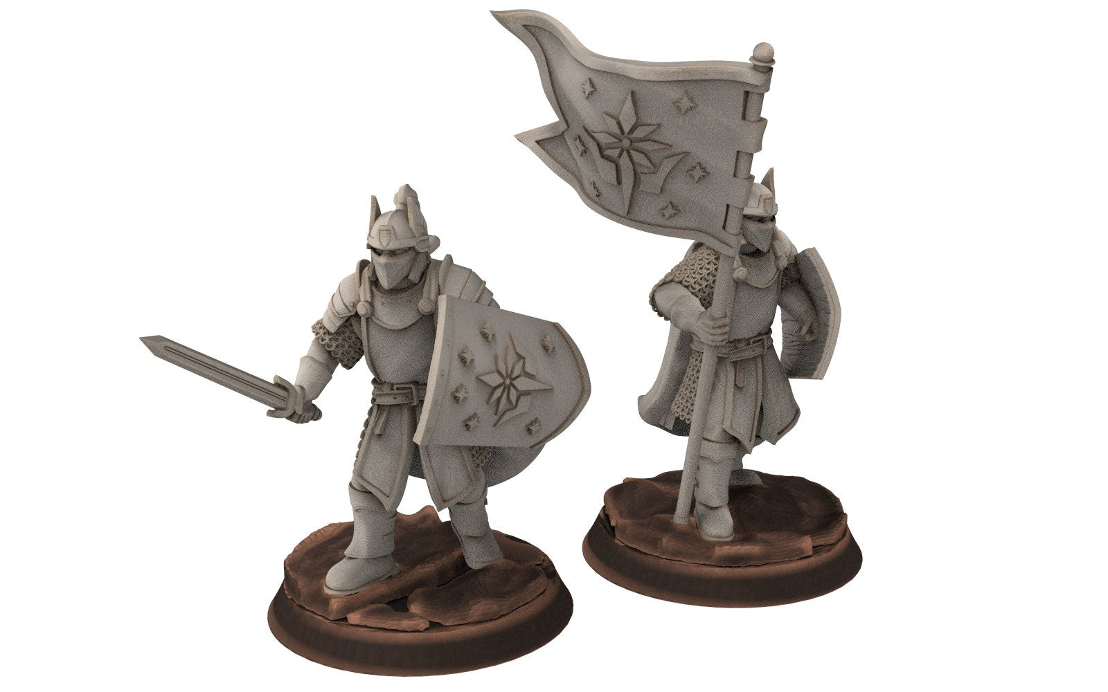 Gandor - Old Bowmen archer warriors of the west hight humans, minis for wargame D&D, Lotr... Quatermaster3D miniatures