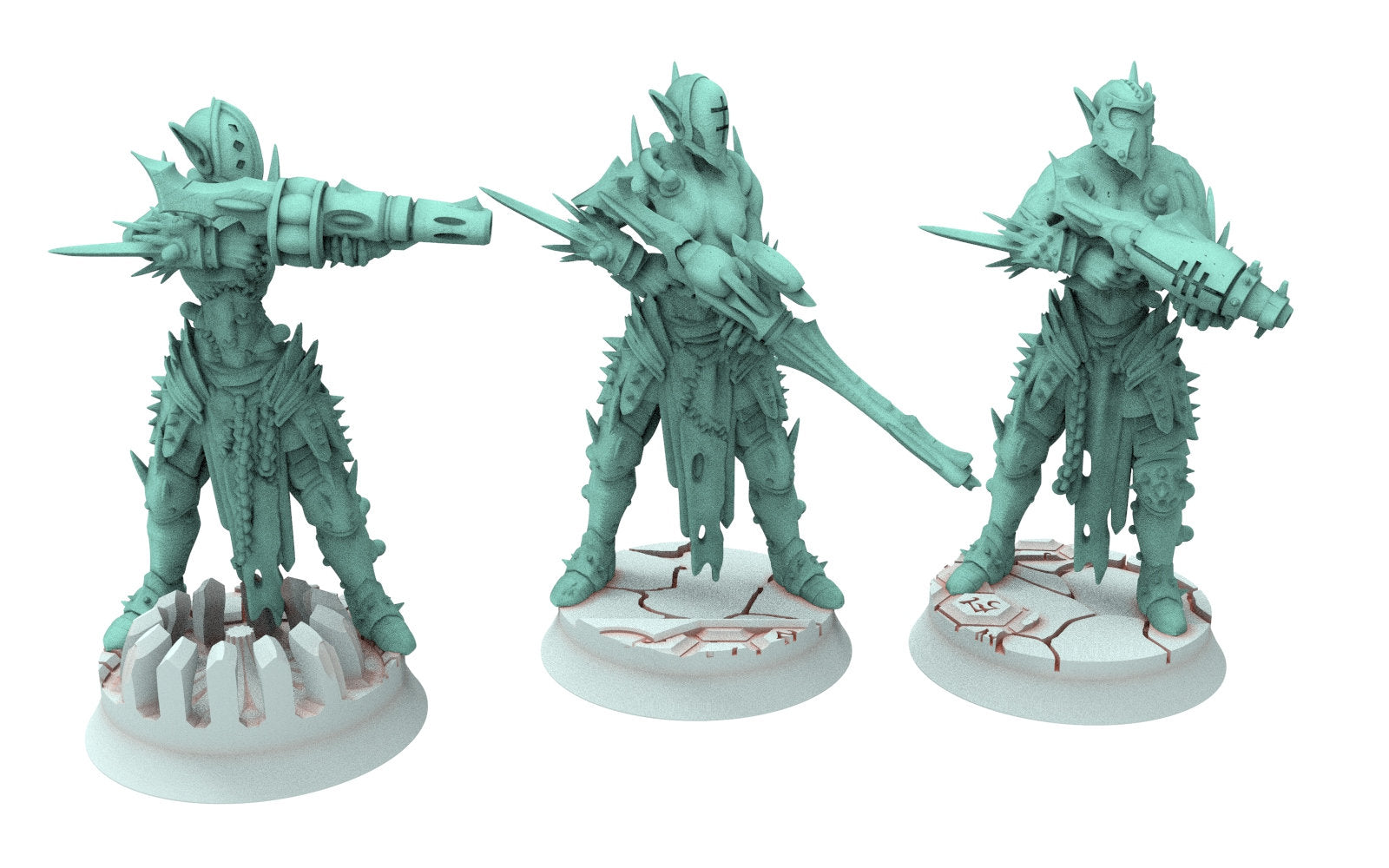 Dark city - Torture Bundle warriors Army Dark elves raiders eldar drow, 450pts Modular convertible 3D printed miniatures