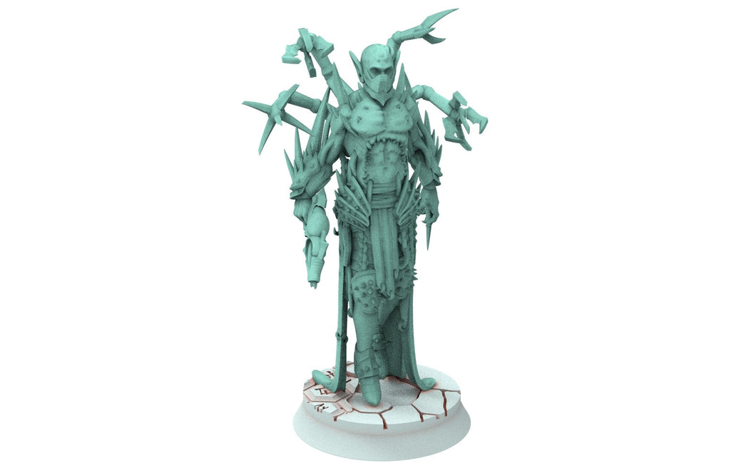 Dark city - Torture Bundle warriors Army Dark elves raiders eldar drow, 450pts Modular convertible 3D printed miniatures