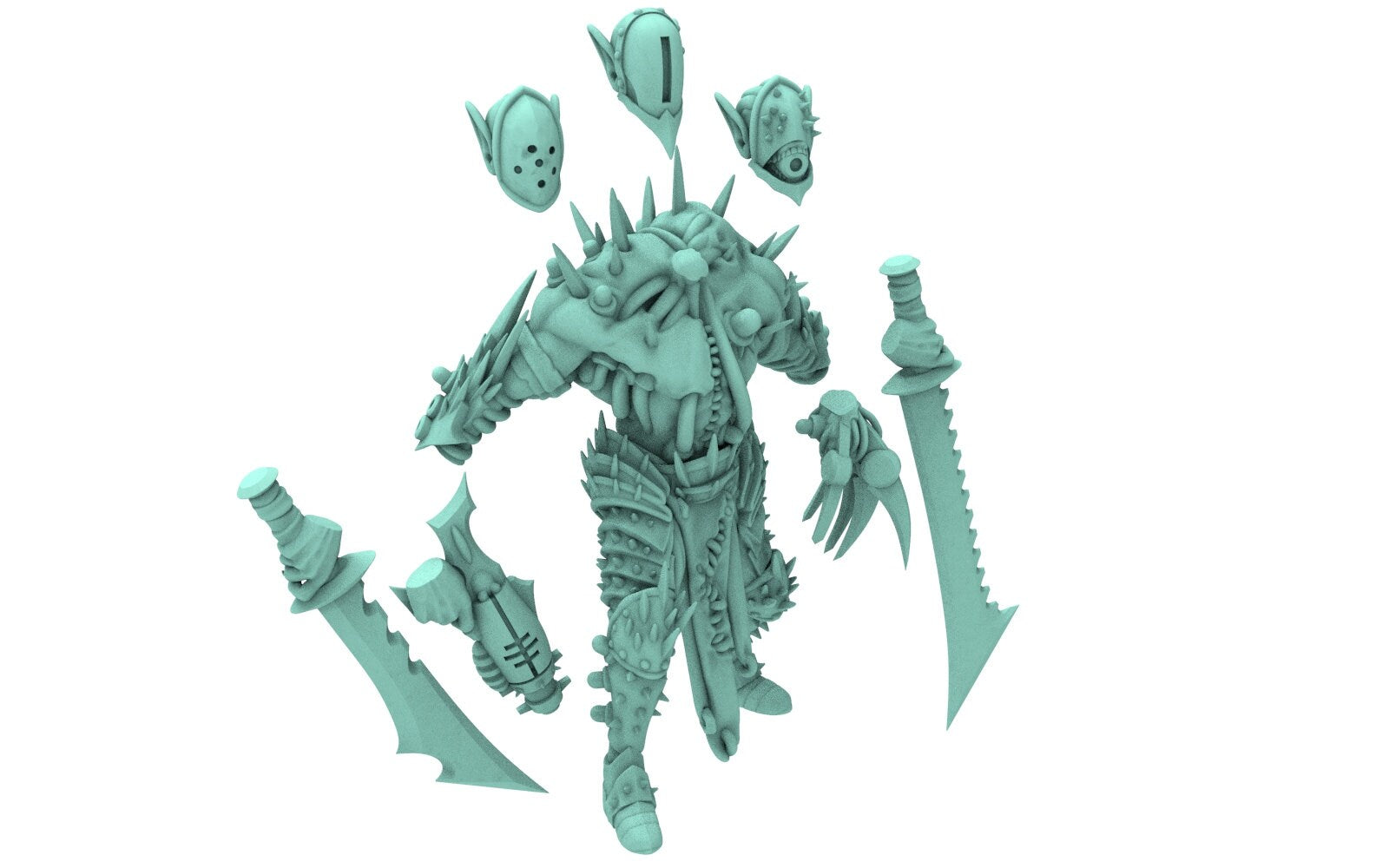 Dark city - Torture Bundle warriors Army Dark elves raiders eldar drow, 450pts Modular convertible 3D printed miniatures