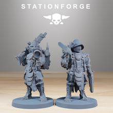 Load image into Gallery viewer, Scavenger Frontliners Infantry, mechanized infantry, post apocalyptic empire, usable for tabletop wargame.
