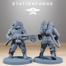 Load image into Gallery viewer, GrimGuard - Jungle fighter, mechanized infantry, post apocalyptic empire, usable for tabletop wargame.
