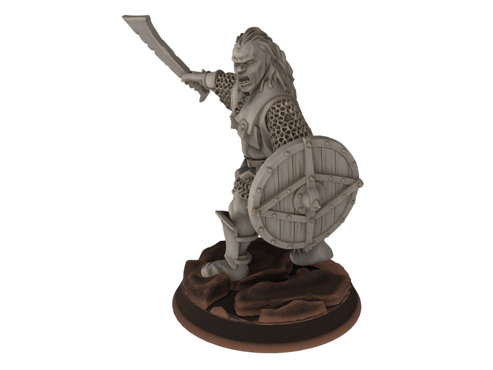 Orc horde - Orc Leader, Orc warriors warband, Middle rings miniatures pour wargame D&D, SDA... Medbury miniatures