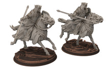 Load image into Gallery viewer, Harad - Ancient black warriors Cavalry, immortals fell dark humans, port corsairs Bedouin Arabs Sarazins miniatures for wargame D&amp;D, Lotr...
