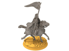 Load image into Gallery viewer, Rivandall - Banner bearer Elf, Last elves from the West, Middle rings for wargame D&amp;D, Lotr... Modular convertible miniatures Quatermaster3D
