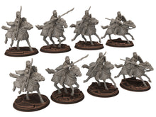 Load image into Gallery viewer, Rivandall - King guards cavalry, elves from the West, Middle rings for wargame D&amp;D, Lotr... Modular convertible miniatures Quatermaster3D
