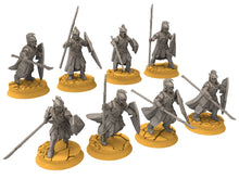 Load image into Gallery viewer, Rivandall - Elf Captain, Last elves from the West, Middle rings for wargame D&amp;D, Lotr... Modular convertible miniatures Quatermaster3D
