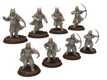 Load image into Gallery viewer, Gandor - Old Bowmen archer warriors of the west hight humans, minis for wargame D&amp;D, Lotr... Quatermaster3D miniatures
