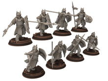 Load image into Gallery viewer, Gandor - Old Bowmen archer warriors of the west hight humans, minis for wargame D&amp;D, Lotr... Quatermaster3D miniatures
