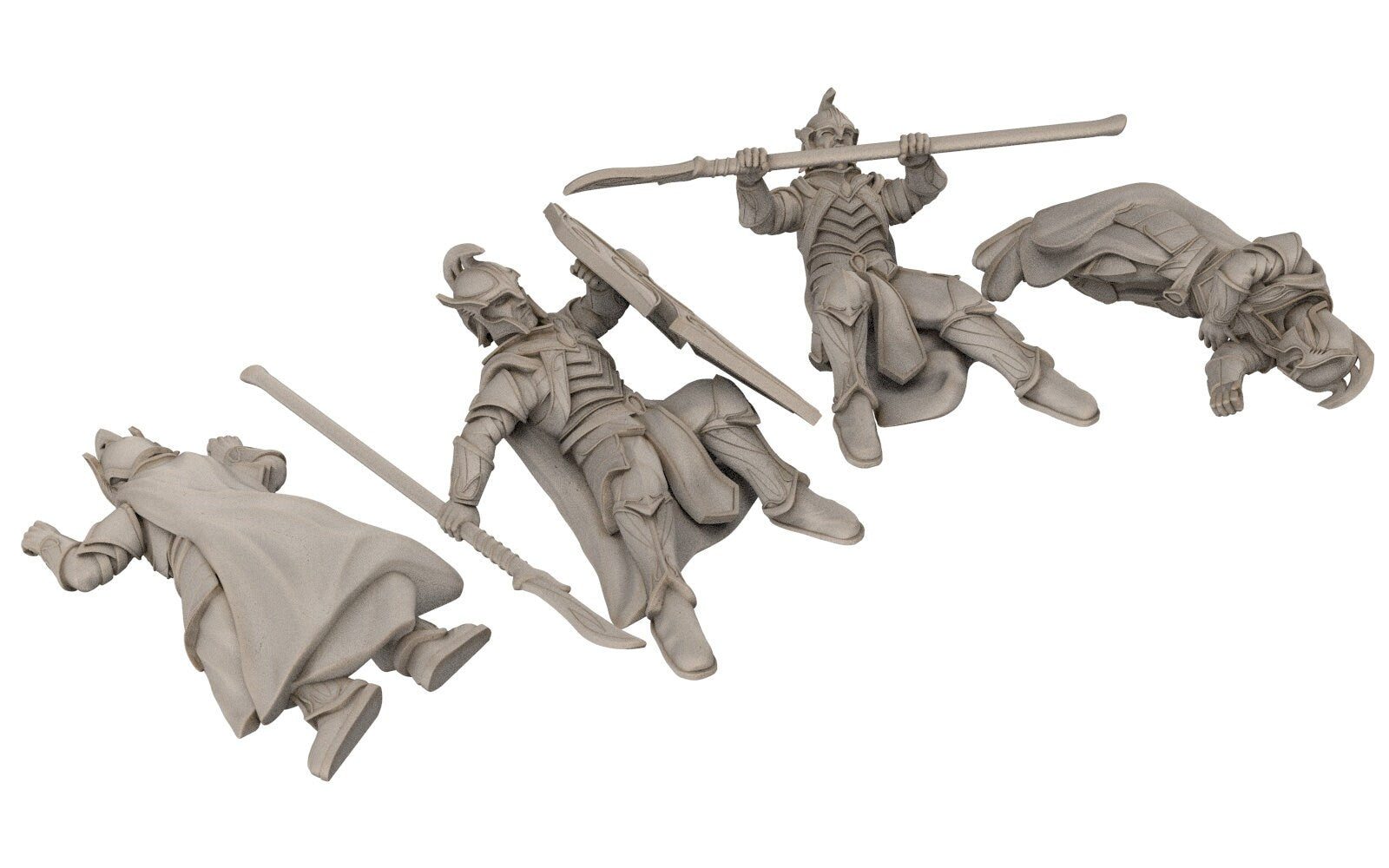 Rivandall - Casualties - River Warriors, Last Hight elves from the West, Middle rings miniatures pour wargame D&D, SDA... Quatermaster3D