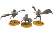 Load image into Gallery viewer, Darkwood - Elite Wyvern riders halberd, Middle rings for wargame D&amp;D, Lotr... Personnalisable Modular convertible miniatures Quatermaster3D
