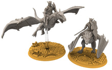 Load image into Gallery viewer, Darkwood - Elite Wyvern riders swords, Middle rings for wargame D&amp;D, Lotr... Personnalisable Modular convertible miniatures Quatermaster3D
