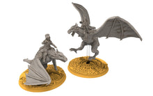 Load image into Gallery viewer, Darkwood - Wyvern riders wih bows, Middle rings for wargame D&amp;D, Lotr... Personnalisable Modular convertible miniatures Quatermaster3D
