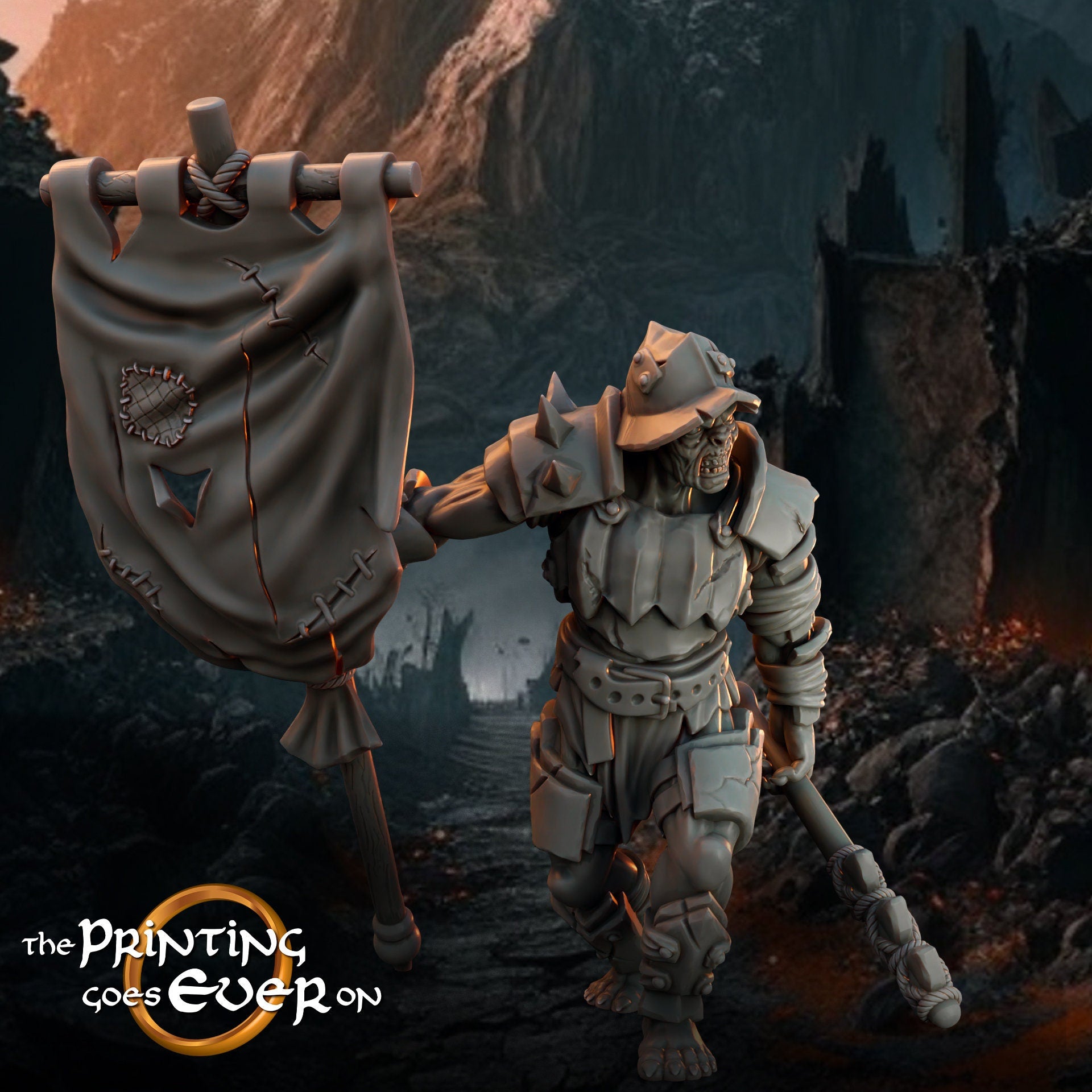 Orcs horde - Assault Orcs, ruined city river warriors warband, Middle rings miniatures for wargame D&D, Lotr... The Printing Goes Ever On