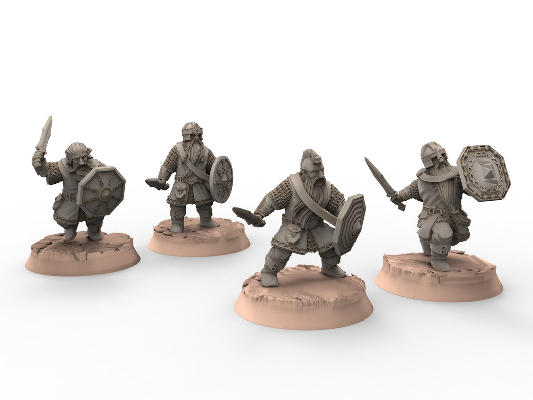 Dwarves - Kalak Swordmen, The Dwarfs of The Mountains, for Lotr, Khurzluk Miniatures