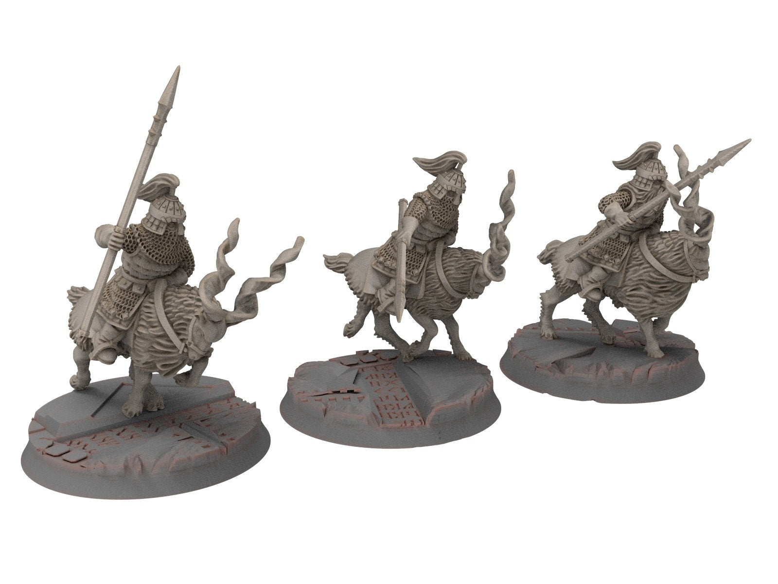 Dwarves - Mountain Goat Riders with spears shield, The Dwarfs of The Mountains, for Lotr, modular customisable posable  Medbury miniatures