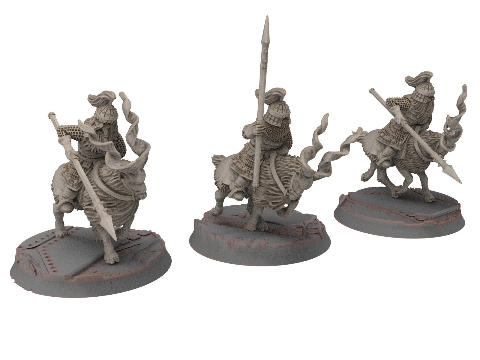 Dwarves - Mountain Goat Riders with spears shield, The Dwarfs of The Mountains, for Lotr, modular customisable posable  Medbury miniatures