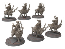Load image into Gallery viewer, Dwarves - Mountain Goat Riders with Axe Hammer, The Dwarfs of The Mountains, for Lotr, modular customisable posable  Medbury miniatures

