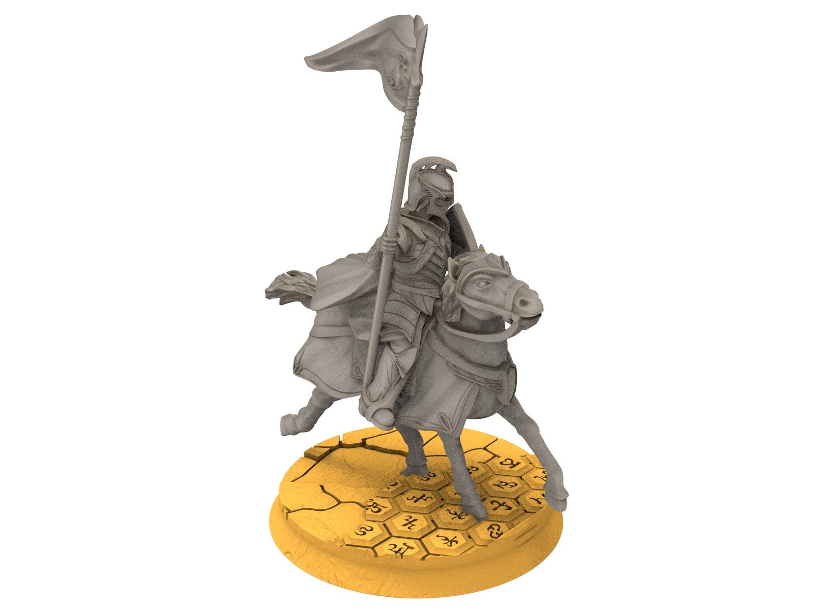 Rivandall - Banner bearer Elf, Last elves from the West, Middle rings for wargame D&D, Lotr... Modular convertible miniatures Quatermaster3D