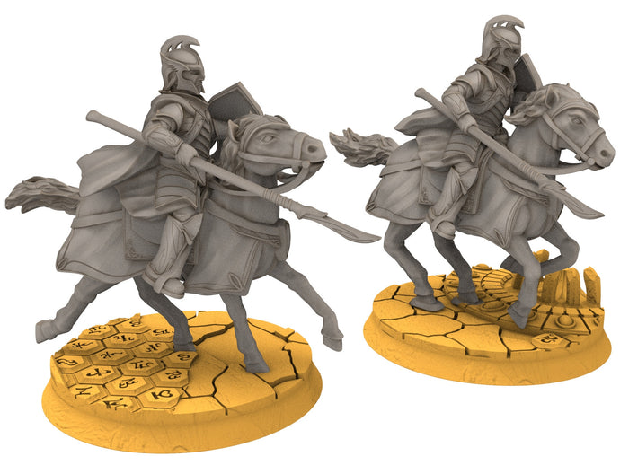 Rivandall - Heavy Cavalry Elf, Last elves from the West, Middle rings for wargame D&D, Lotr... Modular convertible miniatures Quatermaster3D